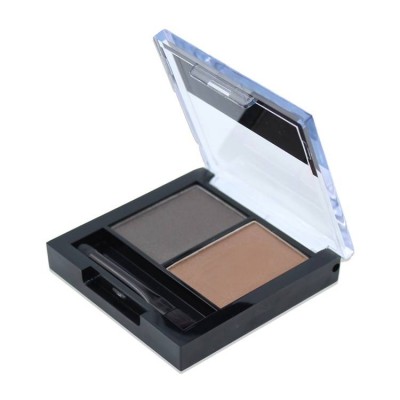 ODM High Pigmented Waterproof Long Lasting 2 Colors Seal Private Label Eyebrow Powder Palette With Brush