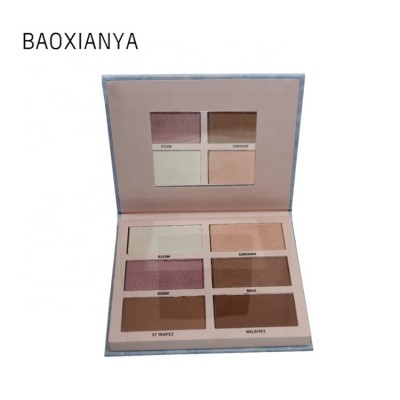 eyeshadow vendors wholesale best quality 6 color long lasting waterproof eyeshadow palette custom makeup palette eyeshadow