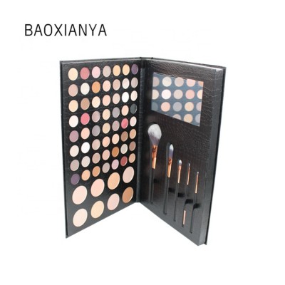 Wholesale custom eyeshadow palette colorful makeup pigmented eyeshadow palette private label with eyeshadow brush